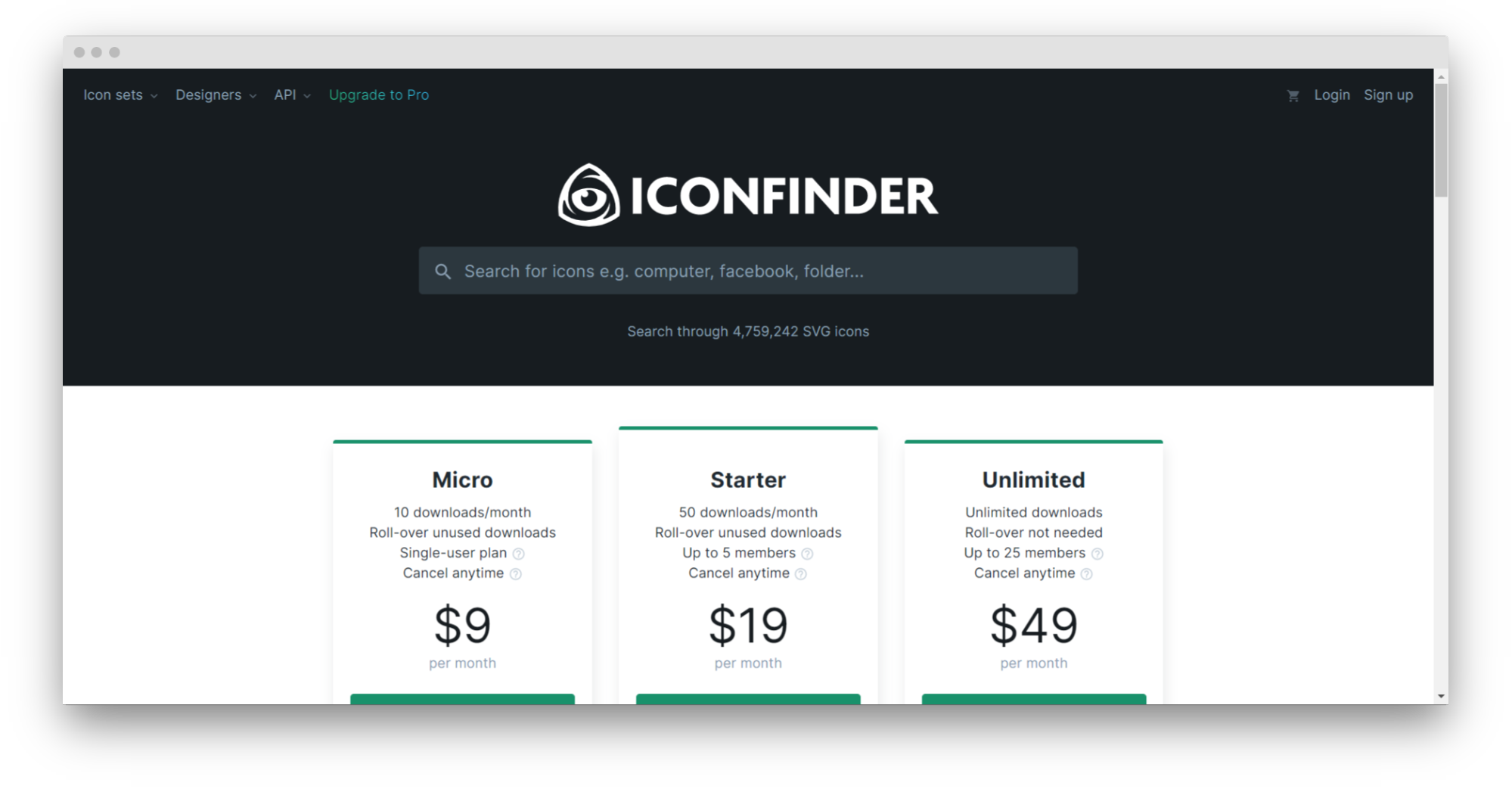 Iconfinder - онлайн инструмент для иконок