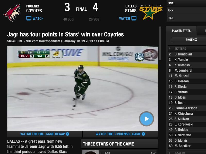 NHL GameCenter™ for iPad by Michael on 
