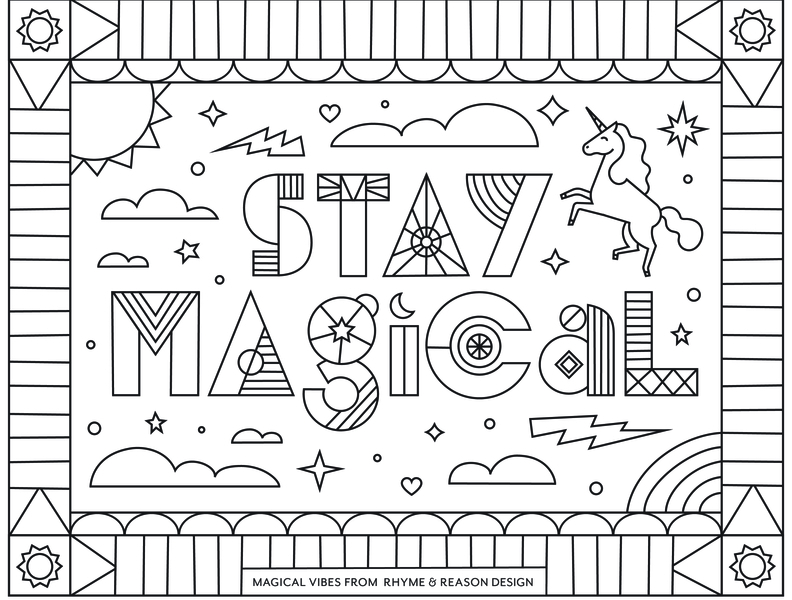 Stay Home & Color: A collection of free coloring pages to help you