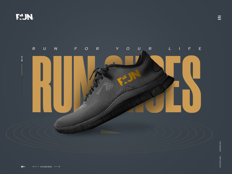 Run Shoes Landing Page by Manoj on Dribbble