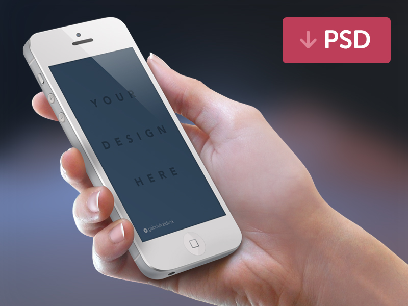 Download Free iPhone Mockup PSD White by Joe Mortell on Dribbble