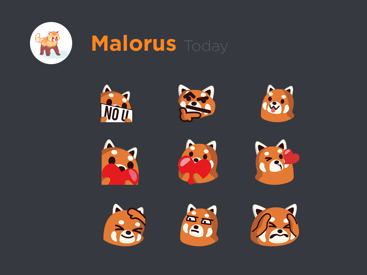 Red Panda Emojis by Malory Bourquin on Dribbble