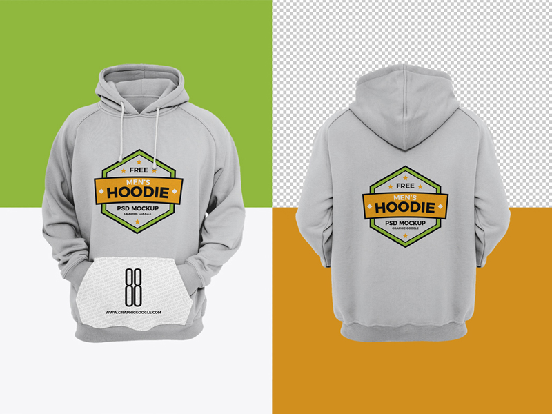 Download Free Men's Hoodie Mockup by Graphic Google on Dribbble