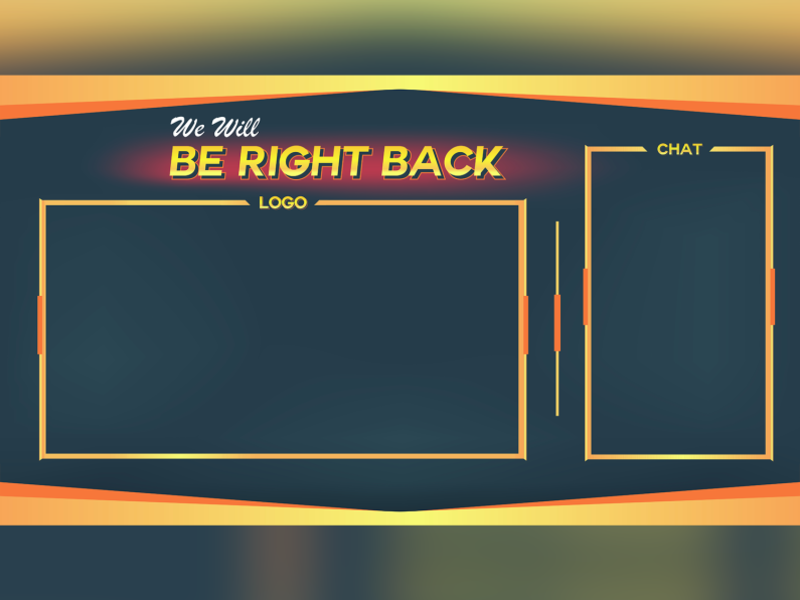 Stream Be Right Back Background Vector Illustration by Ammad khan on