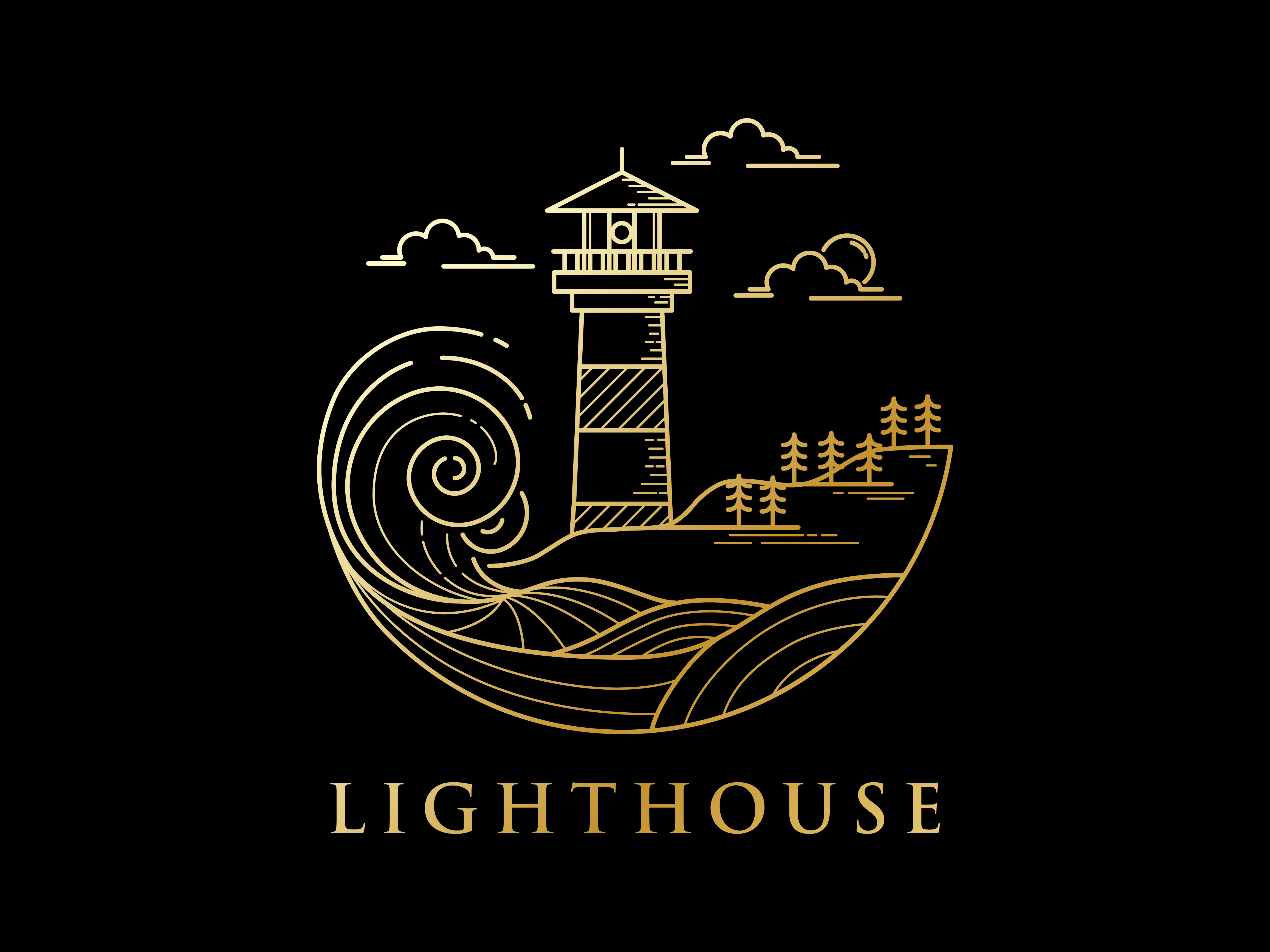 Download Free Lighthouse Logo Design By Dedy Setya On Dribbble PSD Mockup Template