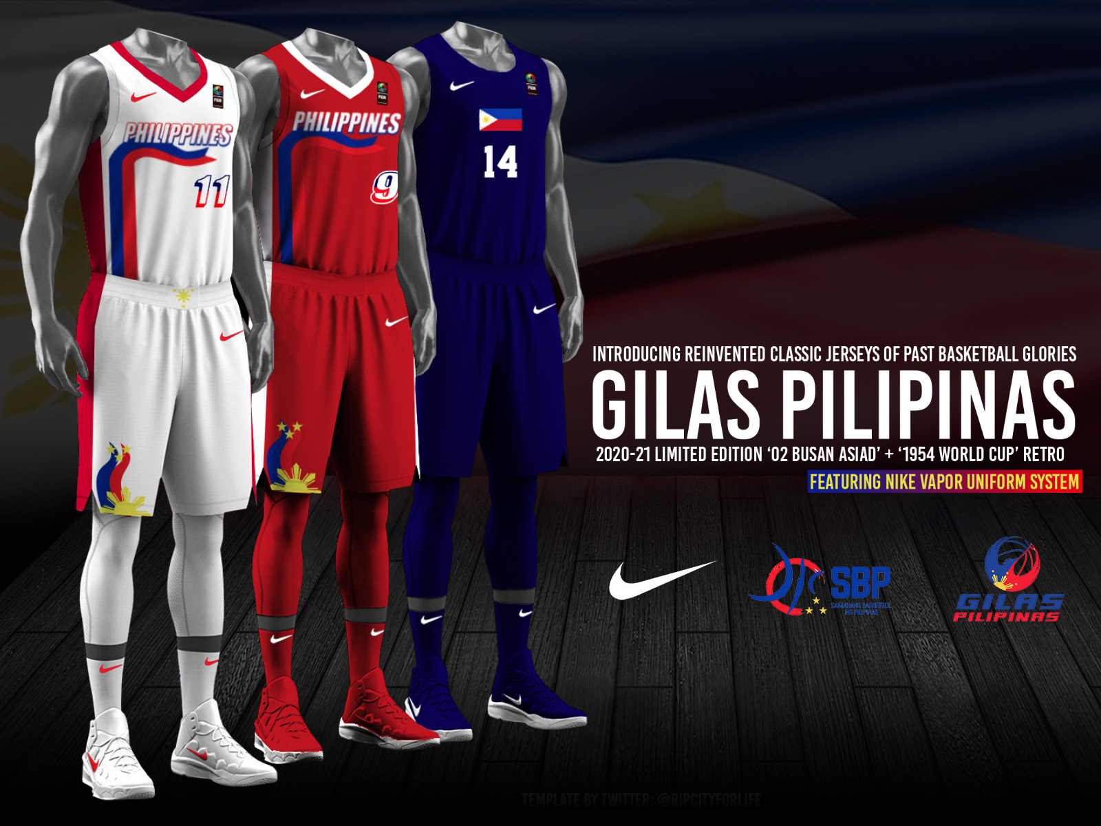 21 Gilas Pilipinas Retro Nike Jerseys 