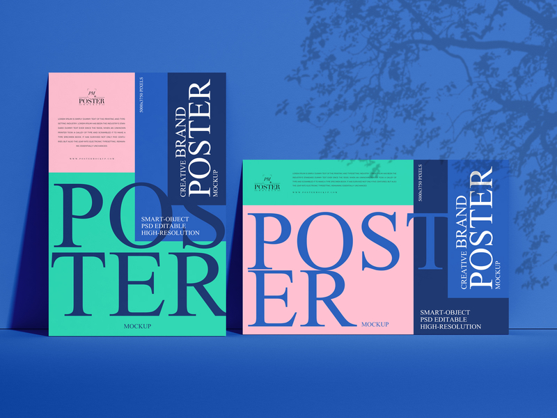 Download Free Poster Mockup Designs Themes Templates And Downloadable Graphic Elements On Dribbble PSD Mockups.