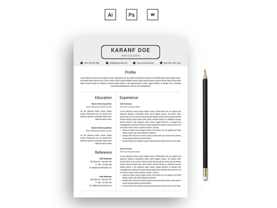 Student Resume Word Template from static.dribbble.com