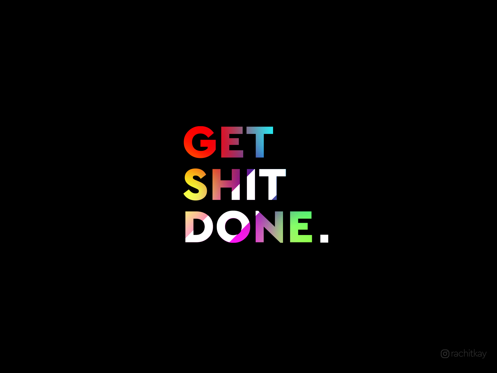 Get Shit Done. by Rachit Khurana on Dribbble