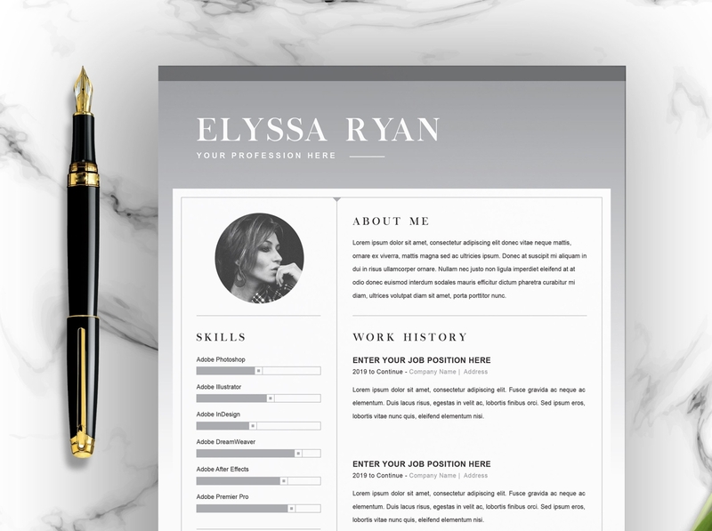 Creative Resume Template Downloads from static.dribbble.com