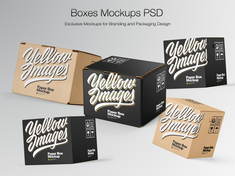 Boxes Mockups Psd By Andrey Gapon On Dribbble