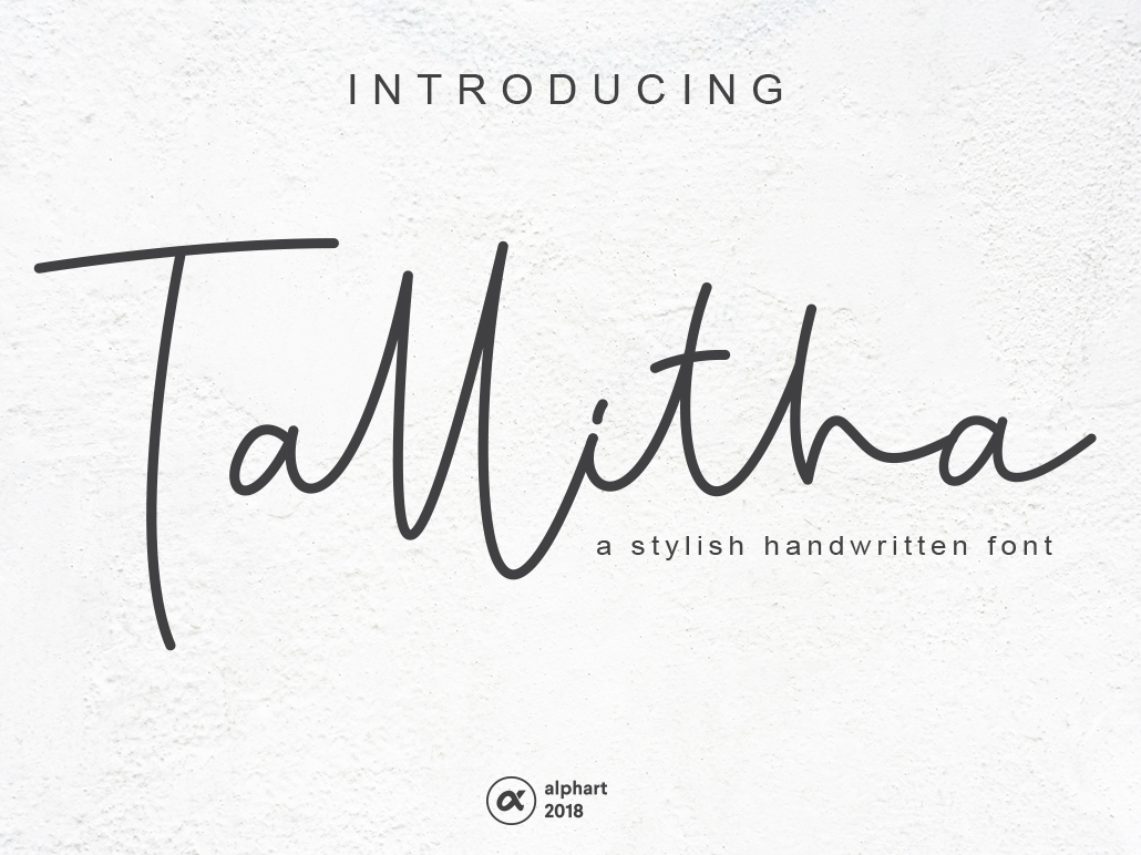 Download Free Tallitha A Stylish Handwritten Font By Alphart On Dribbble PSD Mockup Template