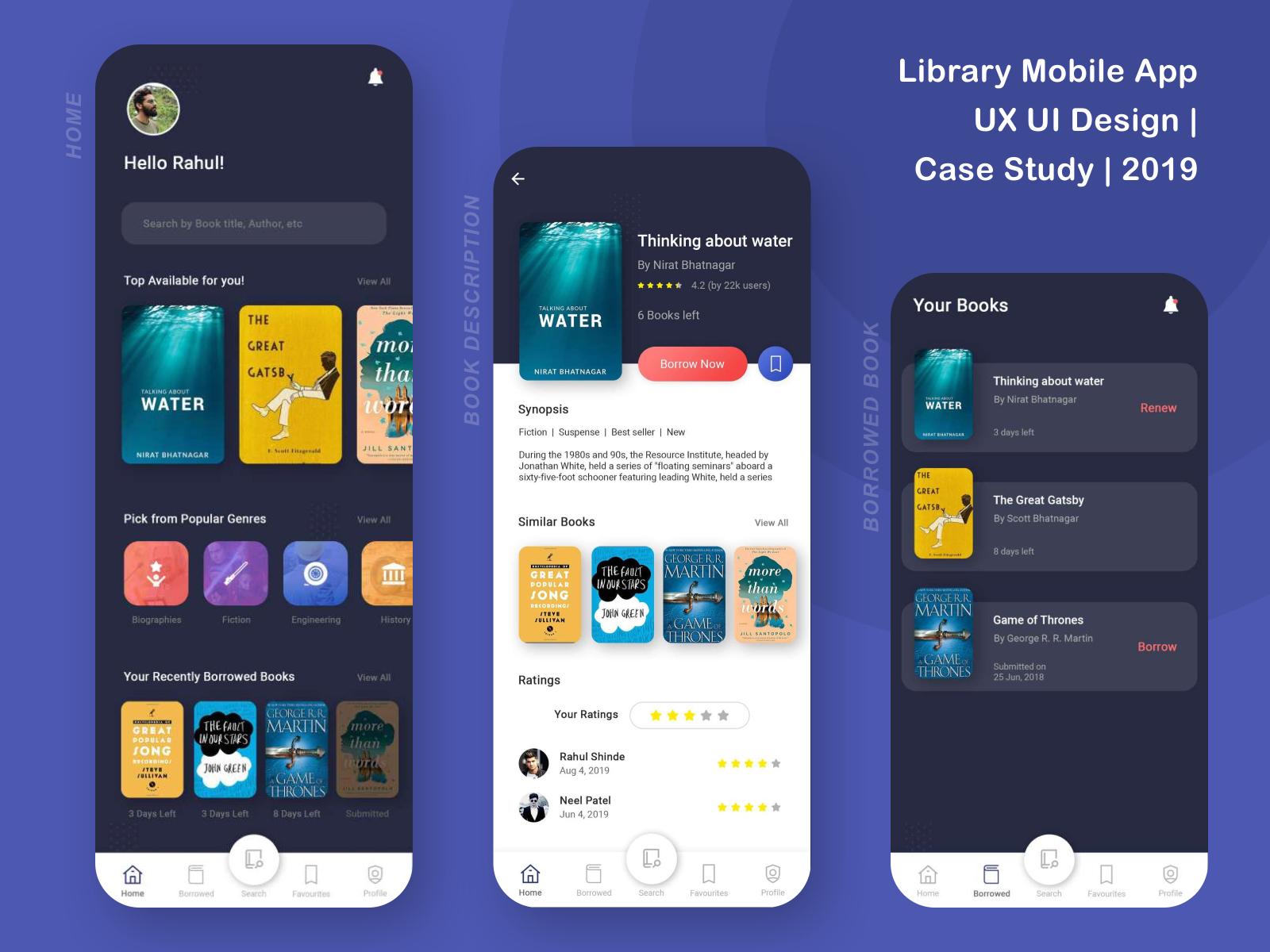 Library Mobile App | UX UI Design Case Study by Rahul Shinde🖌 on Dribbble