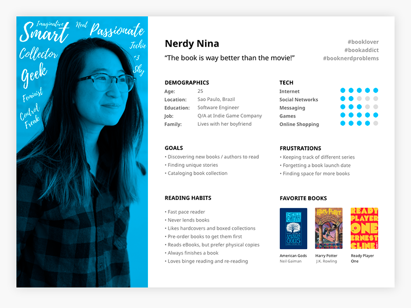 example of a ux persona for book app