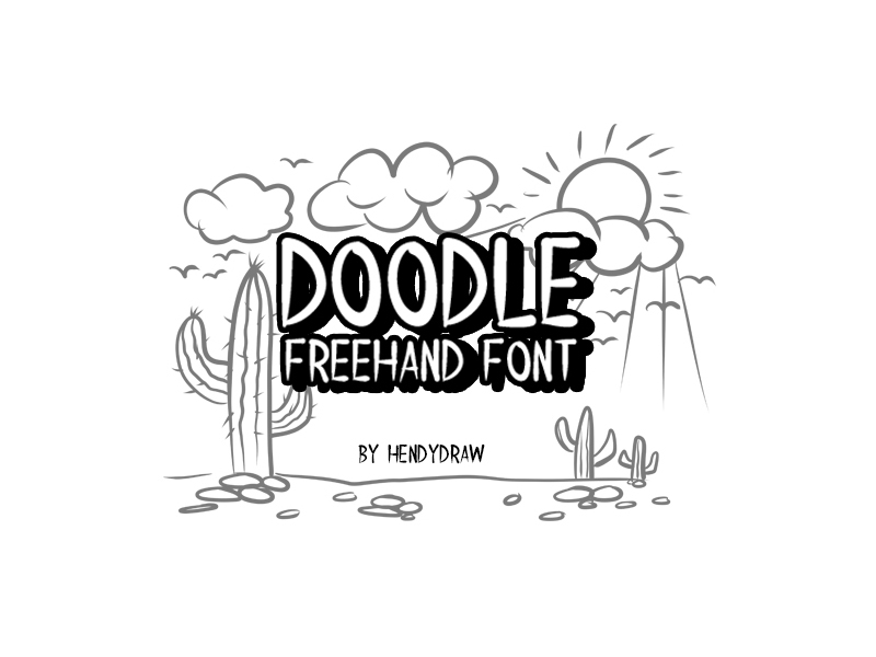 Download Free Hd Doodle Font By Hendydraw On Dribbble Fonts Typography