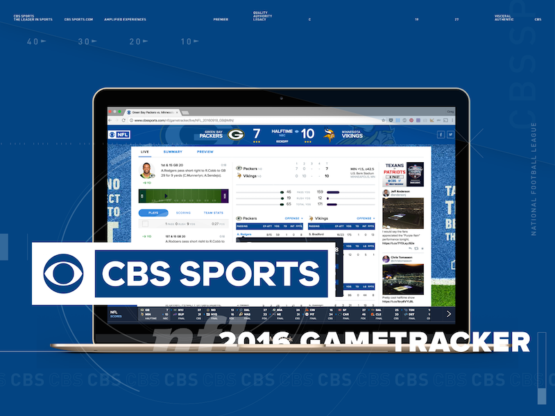 2016 CBSSports NFL Gametracker by Greg 