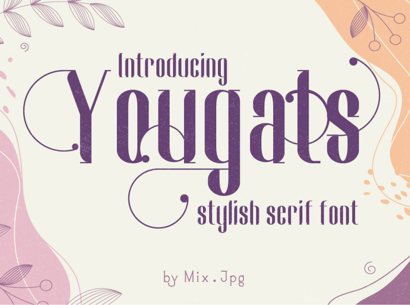 Download Free Yougats Font By Mixjpg On Dribbble PSD Mockup Template