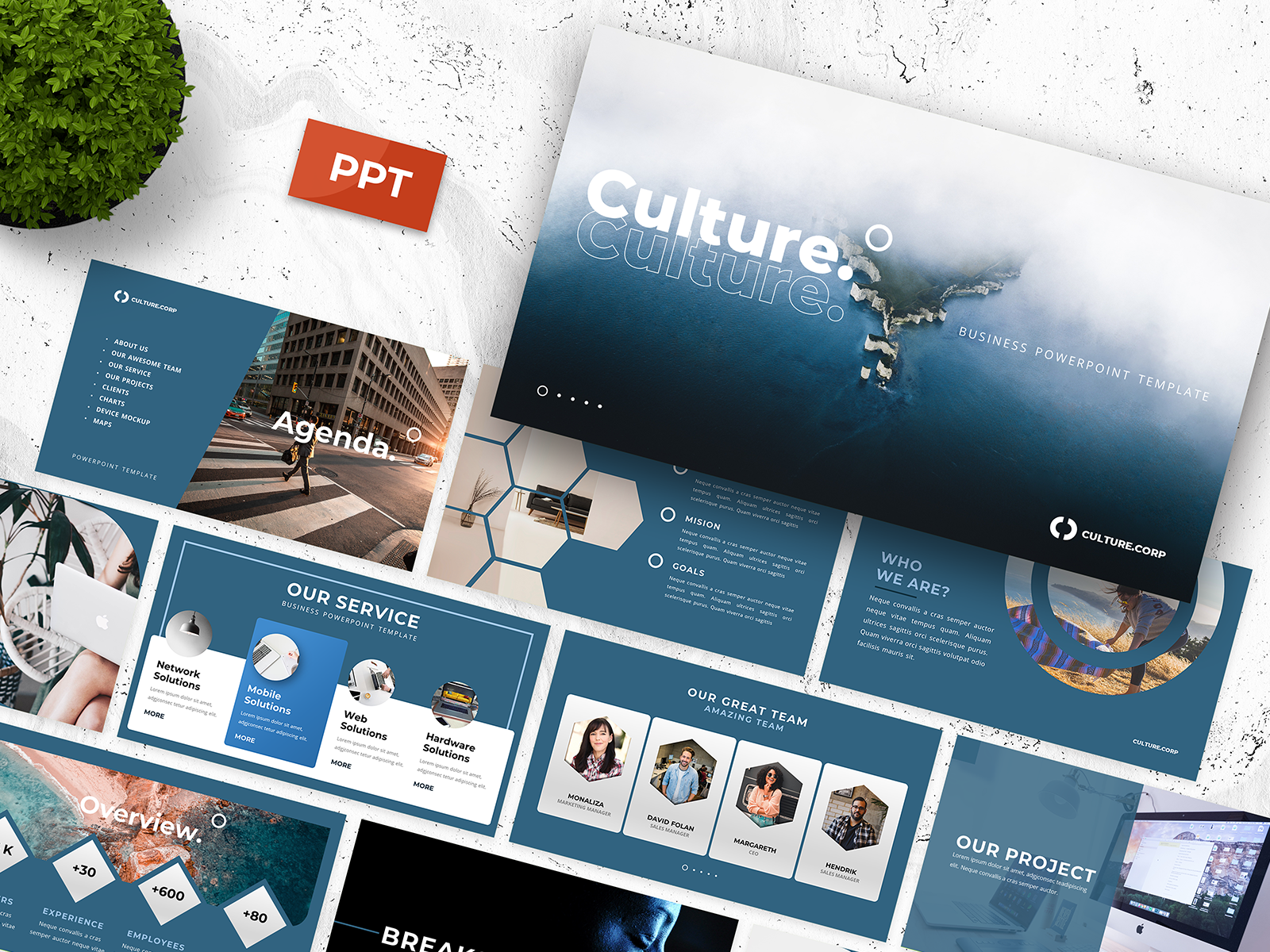 Download Free Culture Business Powerpoint Template By Yossy Made On Dribbble PSD Mockup Template