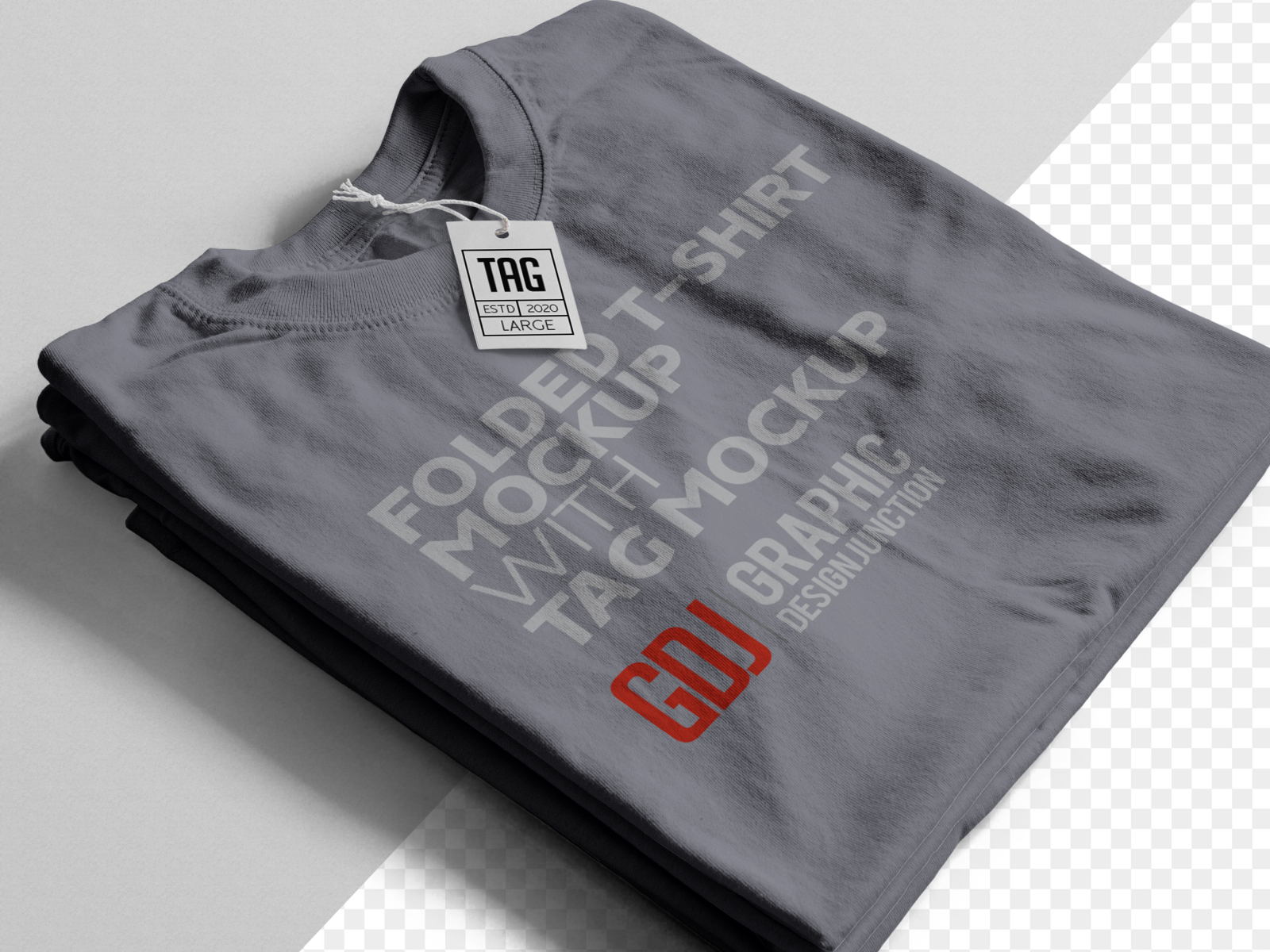 Download Free Folded T-Shirt Mockup & Tag Mockup PSD by Graphic ...