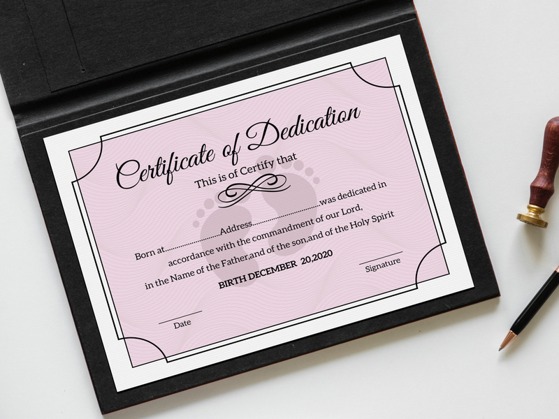 Baby Dedication Certificate Template from static.dribbble.com