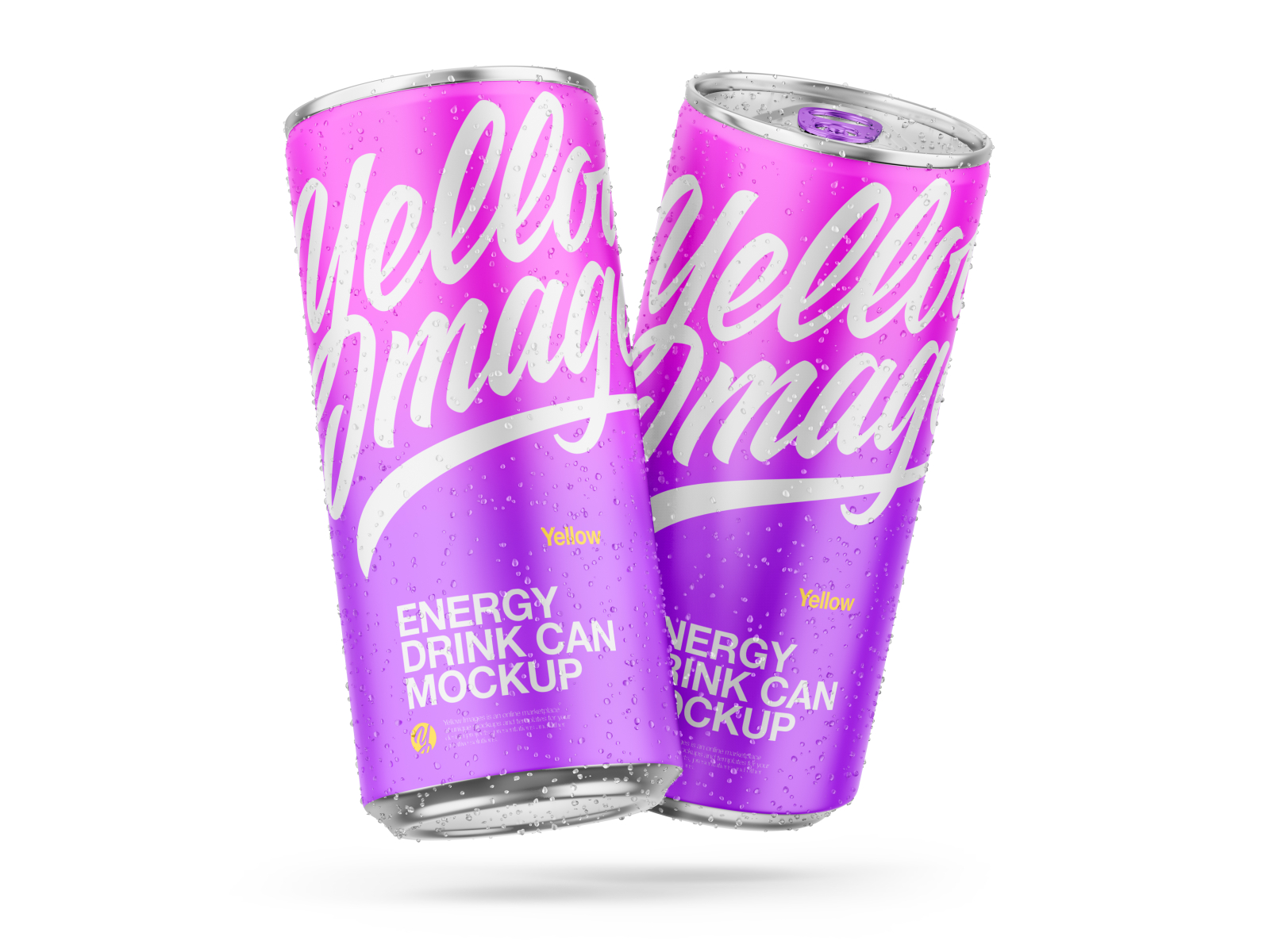 Download Two Metallic Cans W Matte Finish Mockup By Vadim On Dribbble Yellowimages Mockups
