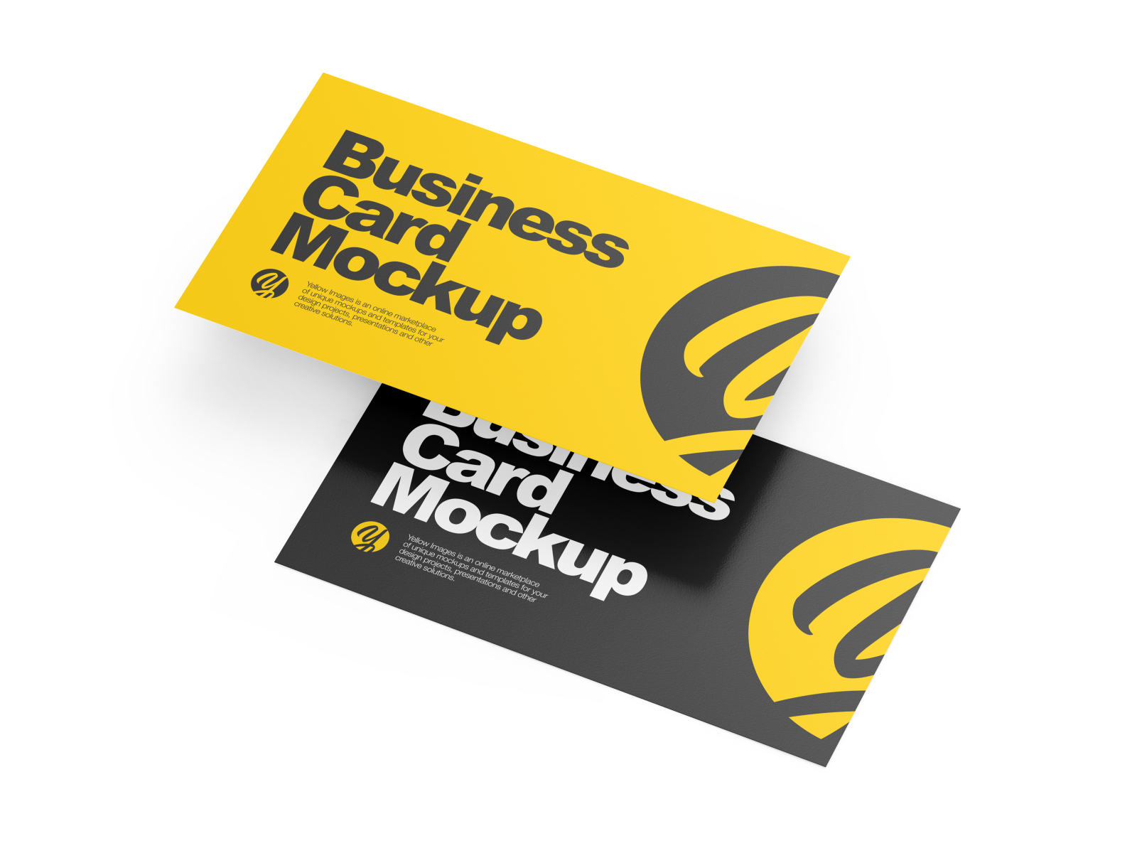 Download Two Paper Business Cards Mockup By Vadim On Dribbble Yellowimages Mockups