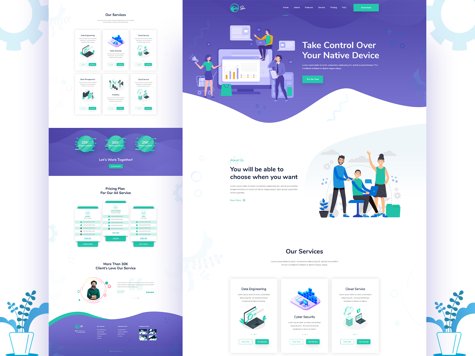 SaaS Landing Page by Akash Ahamed on Dribbble