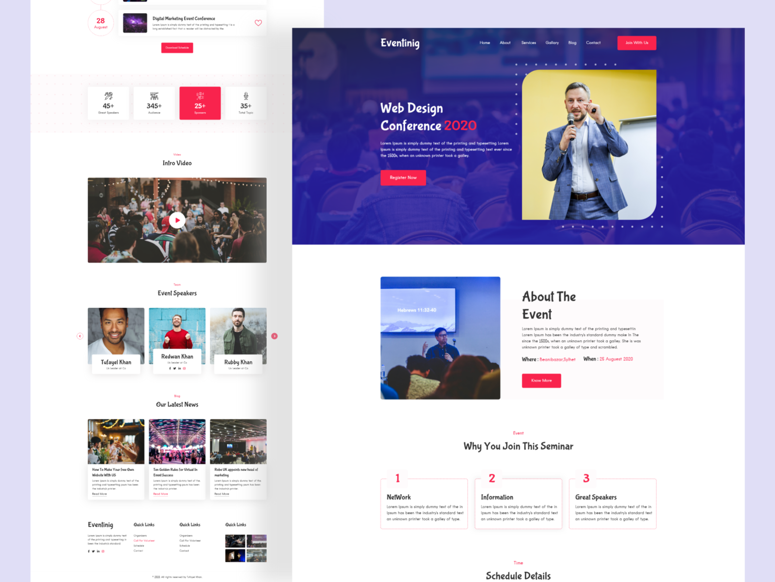 Event Landing Page Template by Tufayel Khan for StanVision on Dribbble