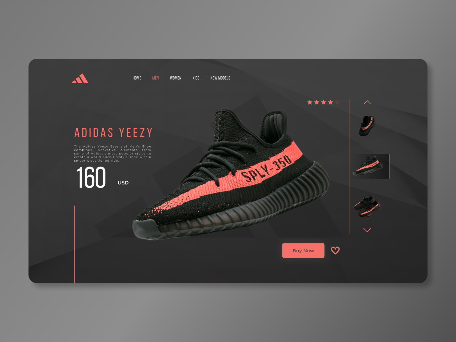 Adidas Yeezy - Web UI by Ilija 