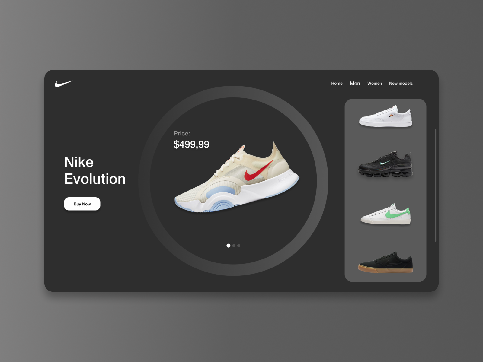 Nike Website - Web Design by Bosko 