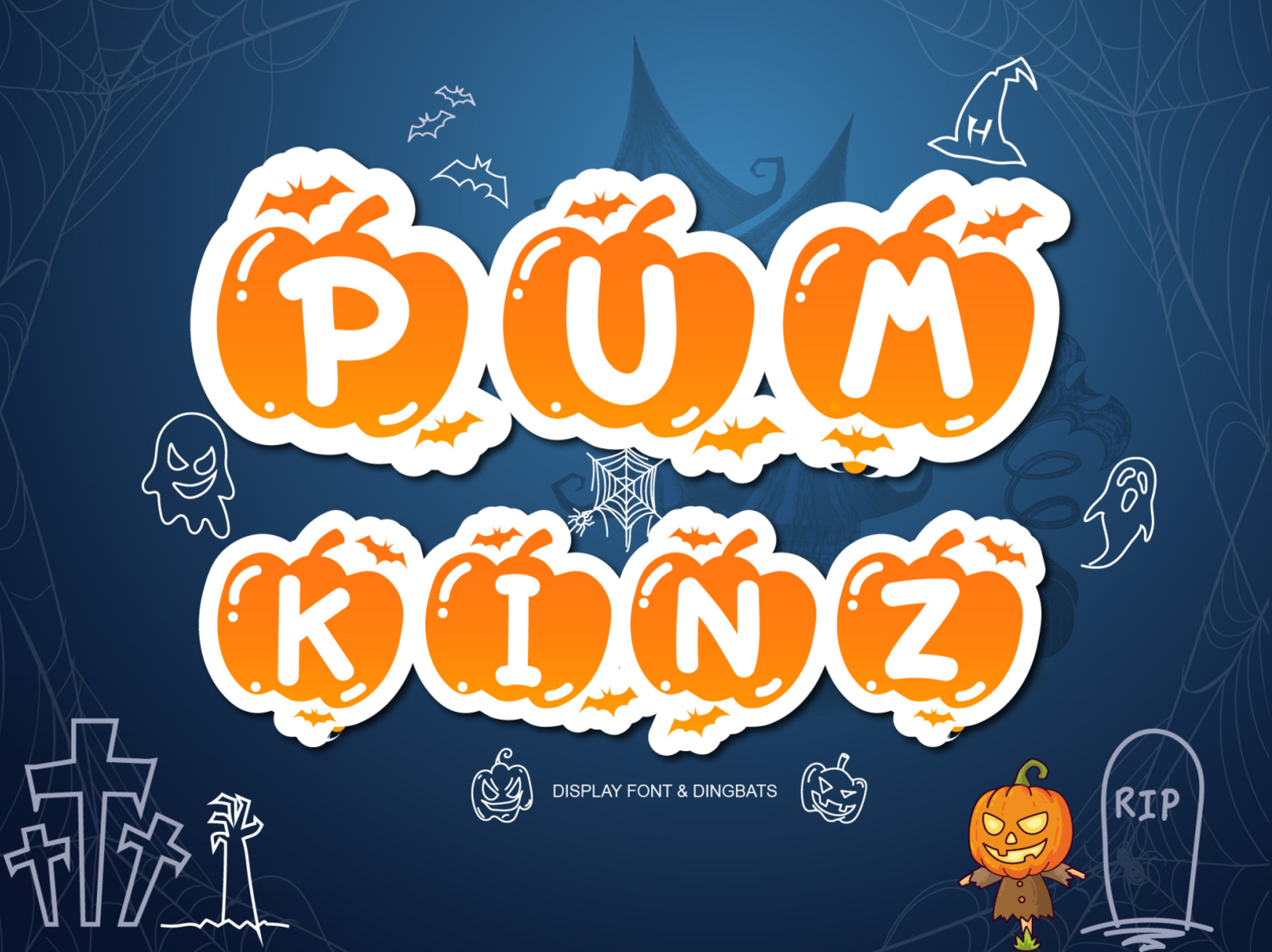 Download Free Pumkinz Dingbats Font By Supipat Chimwichian On Dribbble PSD Mockup Template
