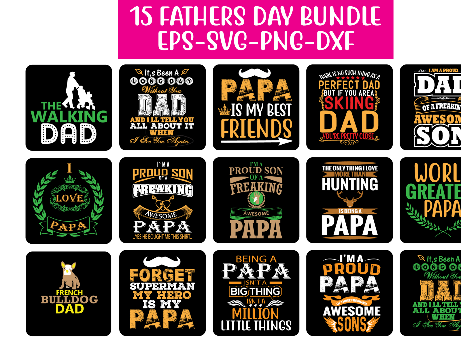 Download Free Fathers Day Bundle By Asia Khatun On Dribbble PSD Mockup Template