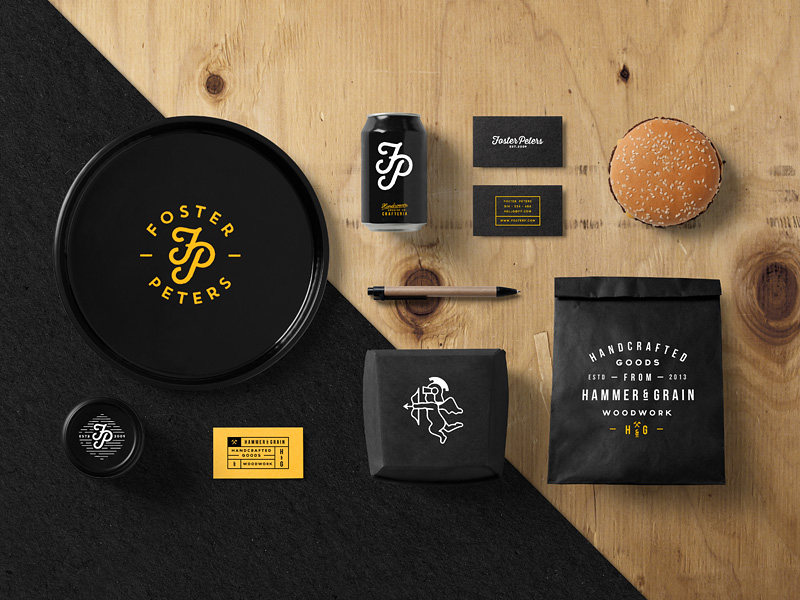 Download Free Burger Bar Branding Mockup By Forgraphic On Dribbble PSD Mockups.