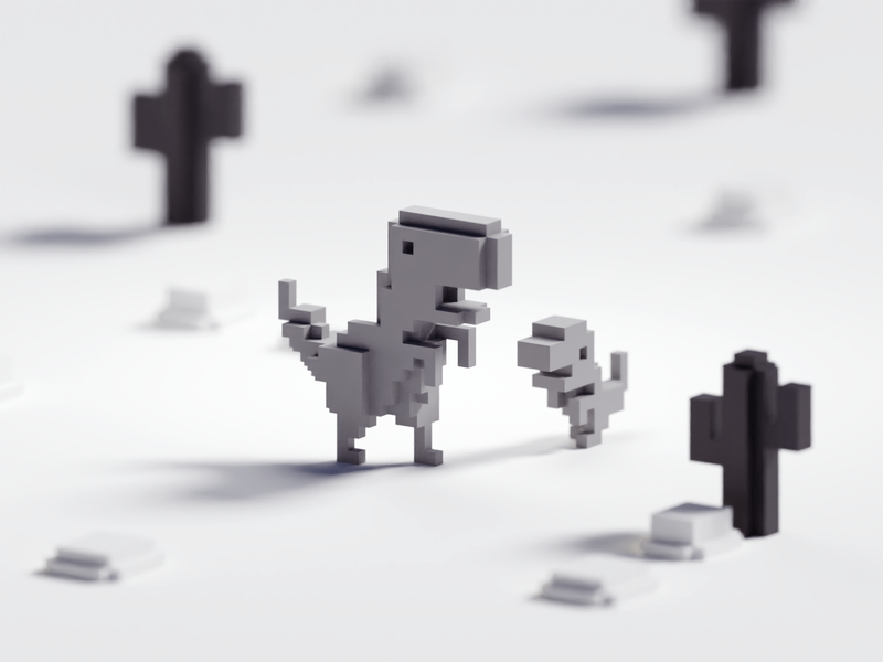 No Internet Dino (colored version) by Mohamed Chahin on ...