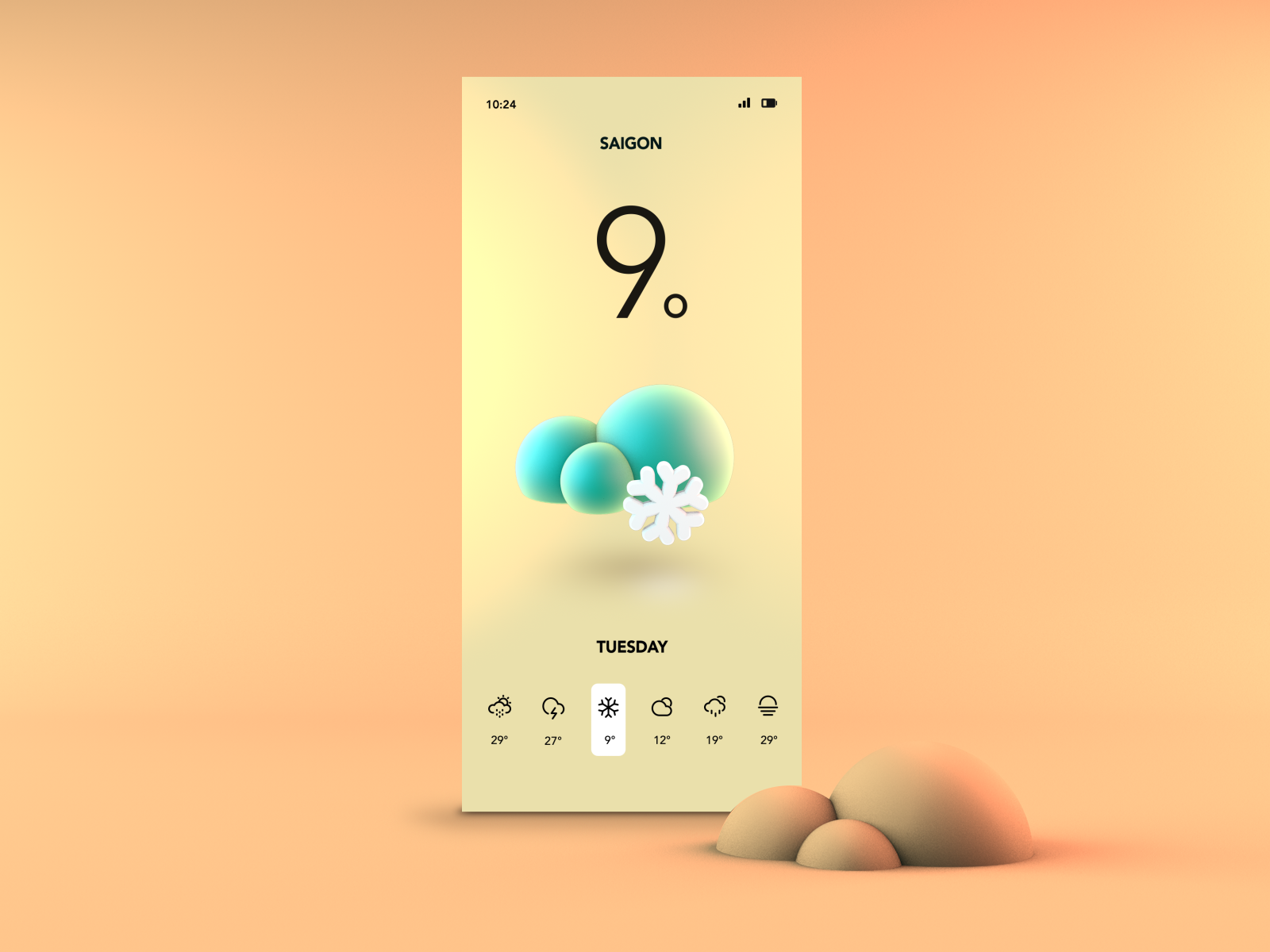 Weather App Visual Concept app product design vietnam 3d animation illustration interaction mobile uiux ux ui design ui