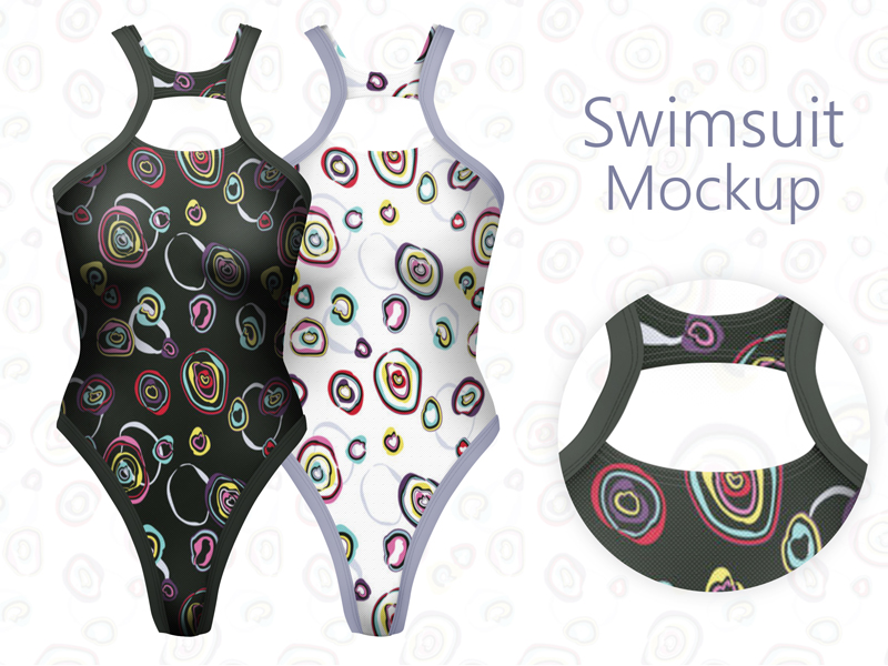 Download Swimsuit Mockup with seamless pattern by Alena Dyachuk on Dribbble
