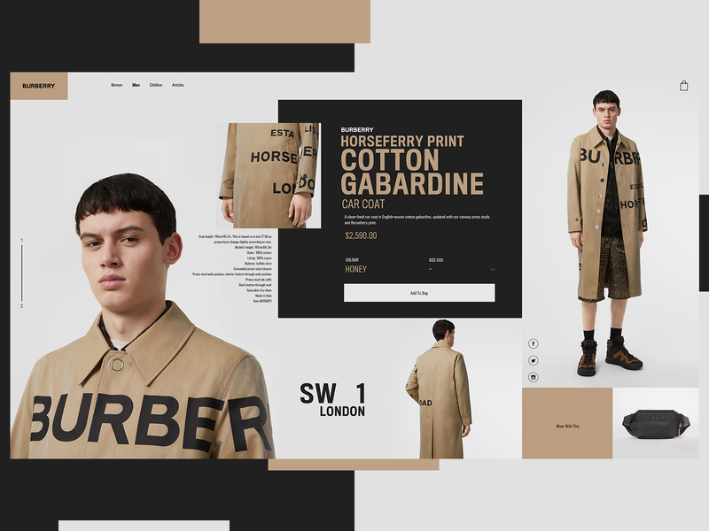 Burberry Website Design Concept by 